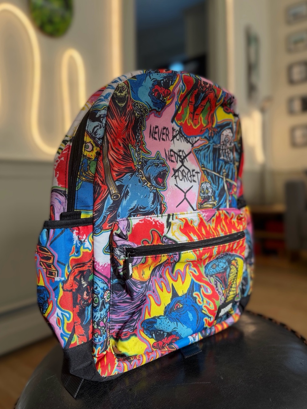 Broken Promises Forgiveness Red, Pink & Blue Backpack